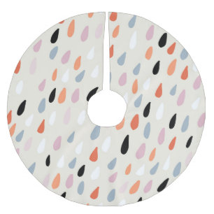 Art Deco Flowers: Modern Seamless Brushed Polyester Tree Skirt
