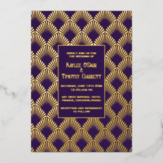 Art Deco Foil Wedding/Anniversary/Party Invitation