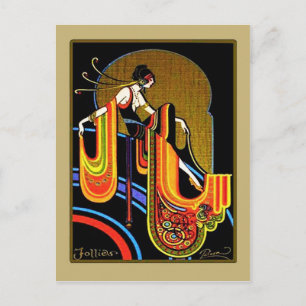 Art Deco "Follies" Postcard