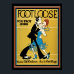 Art Deco "Footloose" Sheet Music Print 12 x 16<br><div class="desc">Cute Deco Sheet  Music Cover- 12 x 16</div>