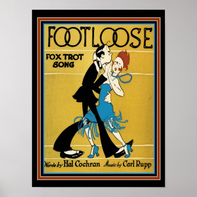 Art Deco "Footloose" Sheet Music Print 12 x 16 (Front)