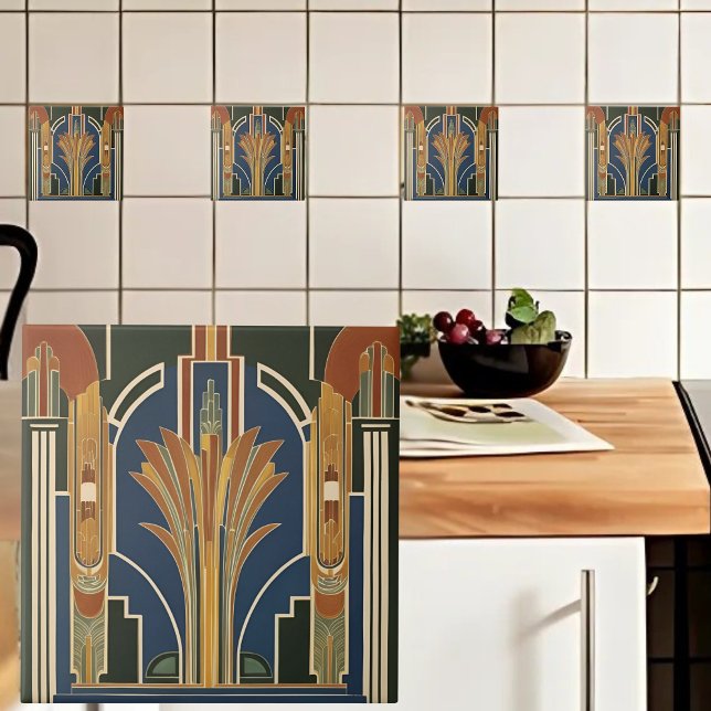 Art Deco Fountain Ceramic Tile (Creator Uploaded)