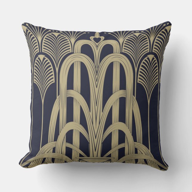Art Deco Fountain Cushion (Front)