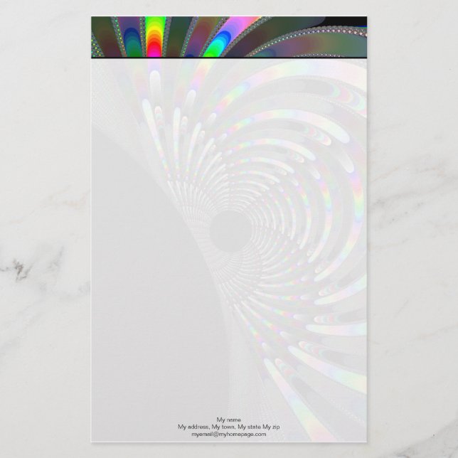 Art Deco Fractal Stationery (Front)