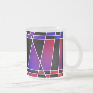 Art Deco 'Fractured' by Kenneth Yoncich Frosted Glass Coffee Mug