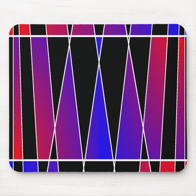 Art Deco 'Fractured' by Kenneth Yoncich Mouse Mat (Front)