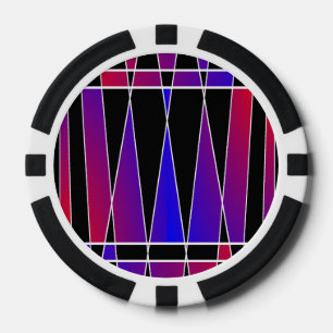Art Deco 'Fractured' by Kenneth Yoncich Poker Chips