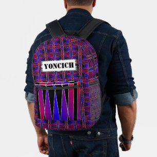 Art Deco 'Fractured' by Kenneth Yoncich Printed Backpack