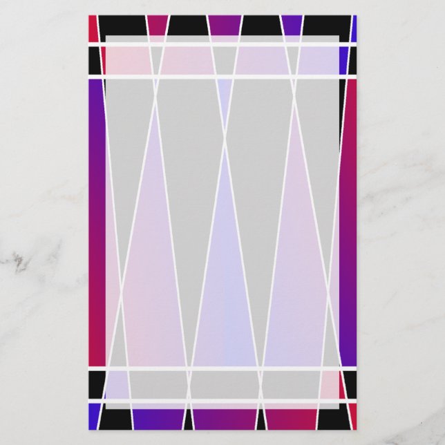Art Deco 'Fractured' by Kenneth Yoncich Stationery (Front)