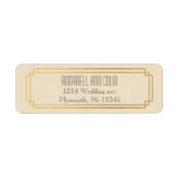 art deco frame label