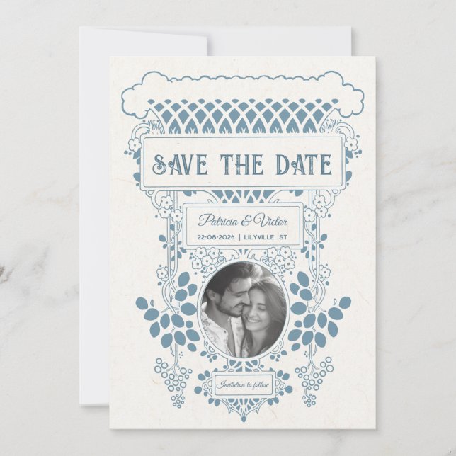 Art Deco Frame save the Date (Front)