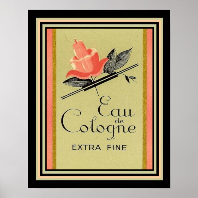 Art Deco French Cologne Ad 16 x 20 Poster (Front)