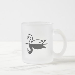 Art Deco Frosted Glass Coffee Mug