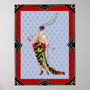 Art Deco G. Barbier Lady Poster