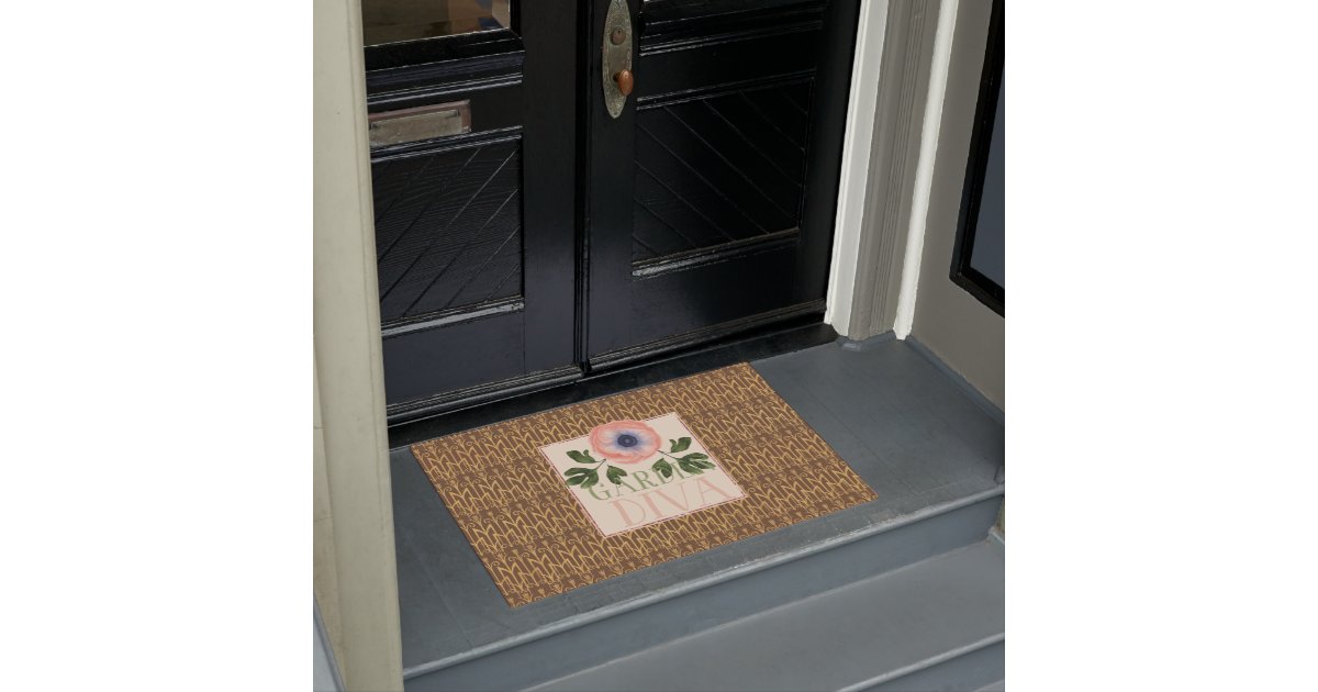 Art Deco Garden Diva Doormat Zazzle.co.uk