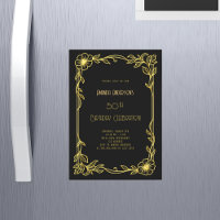 Art Deco Gatsby black gold birthday 