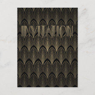 Art Deco Gatsby Invitation Postcard