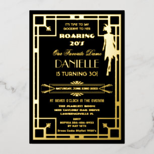 Art Deco Gatsby Roaring 20s 30th Birthday Real