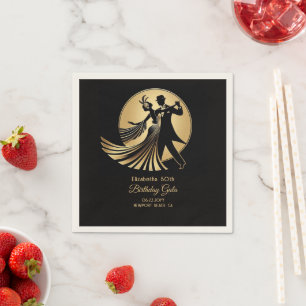 Art Deco Gatsby Roaring 20s Prohibition Deco Name Napkin
