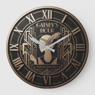 Art Deco “Gatsby’s Hour” Large Clock