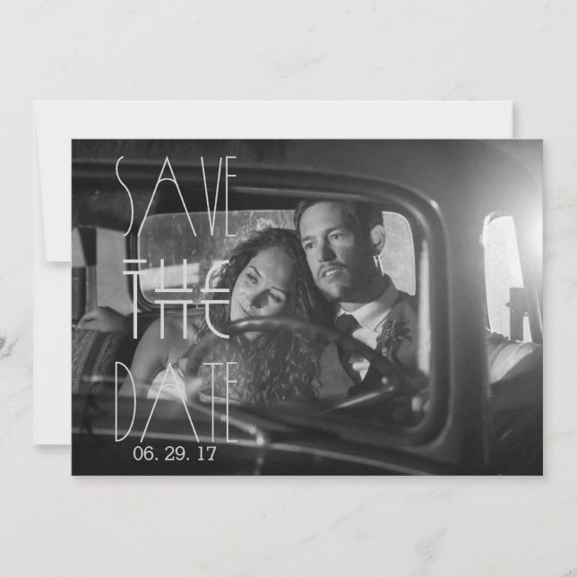 Art Deco Gatsby Save the Date | 5x7 Invite Ticket (Front)