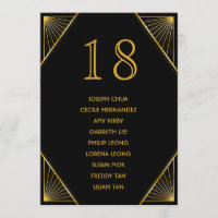 Art Deco Gatsby Wedding Seating Chart