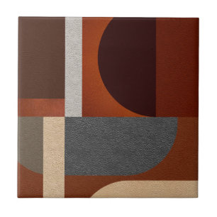 Art Deco Geometric Art - Leather Texture Tile