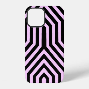 Art Deco Geometric - black and pink iPhone 12 Case
