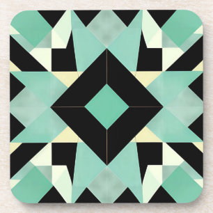 Art Deco Geometric Coaster Set