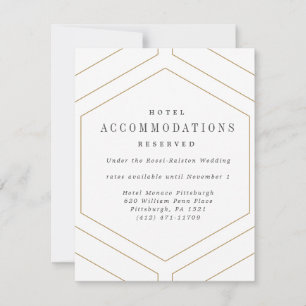 Art Deco Geometric Diamond Wedding Details Card