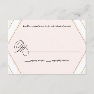 Art Deco Geometric Diamond Wedding Invitation