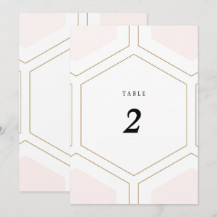 Art Deco Geometric Diamond Wedding Table Number
