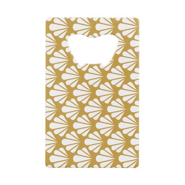 Art Deco, geometric floral seamless pattern. (Front)