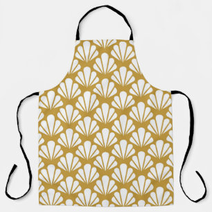 Art Deco, geometric floral seamless pattern. Apron