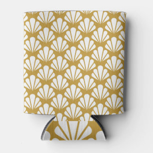 Art Deco, geometric floral seamless pattern. Can Cooler