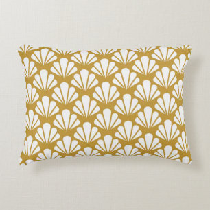 Art Deco, geometric floral seamless pattern. Decorative Cushion