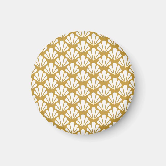 Art Deco, geometric floral seamless pattern. Magnet (Front)
