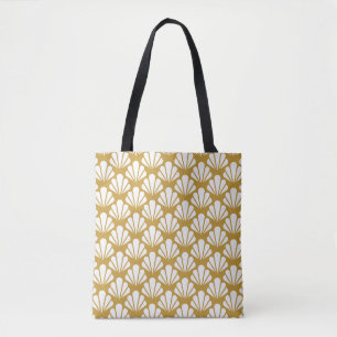 Art Deco, geometric floral seamless pattern. Tote Bag