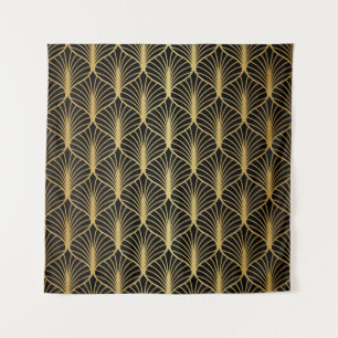 Art Deco Geometric Luxury Pattern Tapestry