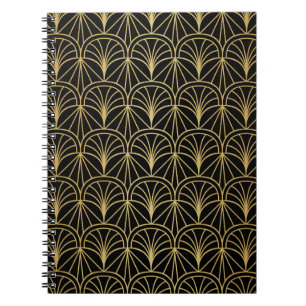 Art Deco Geometric Minimalistic Pattern Notebook