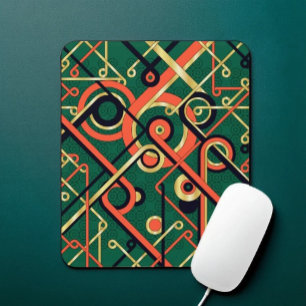 Art Deco Geometric Mouse Pad