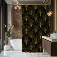 Art-Deco Geometric Pattern In Gold & Black