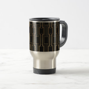 Art Deco Geometric Pattern Travel Mug