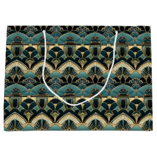 Art Deco Geometric Patterned Large Gift Bag