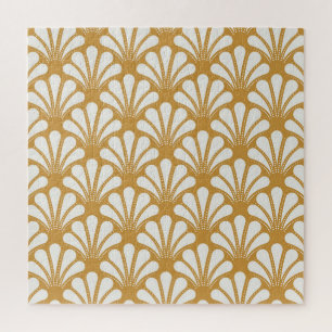 Art Deco Geometric Sea Shell Jigsaw Puzzle