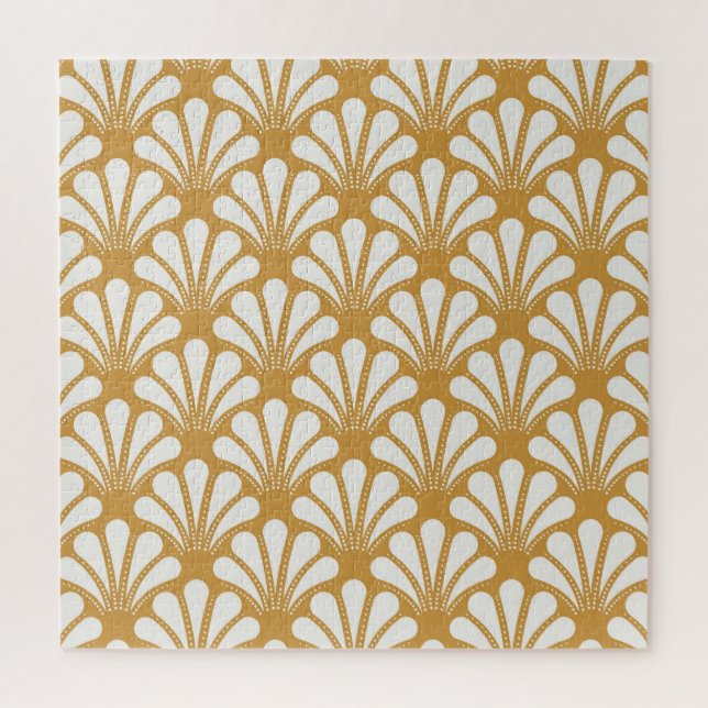 Art Deco Geometric Sea Shell Jigsaw Puzzle (Vertical)
