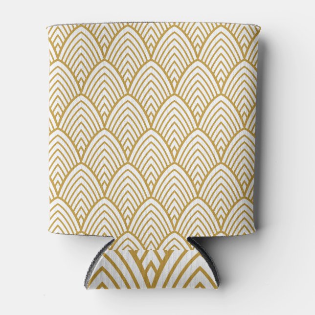 Art Deco geometric seamless pattern. Can Cooler (Front)
