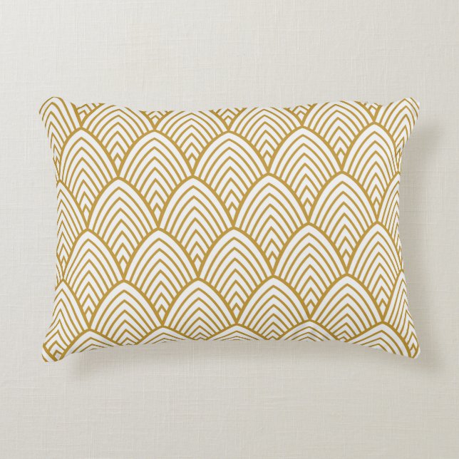 Art Deco geometric seamless pattern. Decorative Cushion (Front)