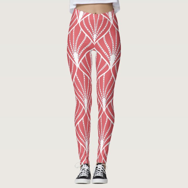 Art Deco, geometric seamless pattern. Leggings (Front)