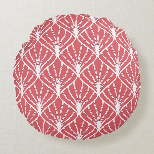 Art Deco, geometric seamless pattern. Round Cushion (Front)